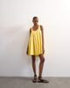 Topshop Topshop poplin full hem pleated mini sundress in lemon-Yellow - 4