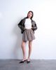 Topshop Topshop poplin mini skirt in brown and blue stripe-Multi - 1