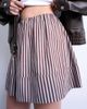 Topshop Topshop poplin mini skirt in brown and blue stripe-Multi - 3