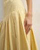 Topshop Topshop poplin structured dropped waist maxi dress in buttermilk-Yellow - 3
