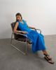 Topshop Topshop poplin structured dropped waist maxi dress in cobalt-Blue - 2