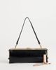Topshop Topshop Poppy rectangle clasp shoulder bag in black - 2