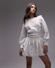 Topshop Topshop prairie mini tea dress in white - 1