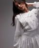 Topshop Topshop prairie mini tea dress in white - 2