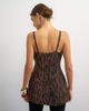 Topshop Topshop premium faux brushed pony structured peplum cami in animal print-Brown - 4