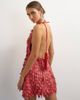 Topshop Topshop premium faux leather fringed mini dress in red-Green - 3