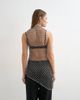 Topshop Topshop premium hand embellished tunic top in pewter silver - 3