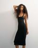 Topshop Topshop premium jersey double layered skinny straps 90s length midi dress in black-Neutral - 4
