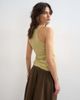 Topshop Topshop premium lyocell blend ribbed racer tank top in soft khaki-Green - 3