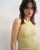 Topshop Topshop premium lyocell blend ribbed racer tank top in soft khaki-Green - 4