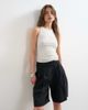 Topshop Topshop premium lyocell blend soft rib racer tank top in gray - 2