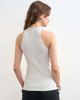 Topshop Topshop premium lyocell blend soft rib racer tank top in gray - 4