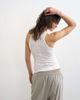 Topshop Topshop premium lyocell blend soft rib racer tank top in white - 4