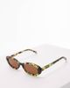 Topshop Topshop Premium Malta round acetate sunglasses in dark green - 2