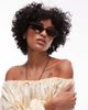 Topshop Topshop Premium Malta round acetate sunglasses in dark green - 3