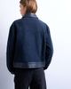 Topshop Topshop premium real suede jacket in blue - 4