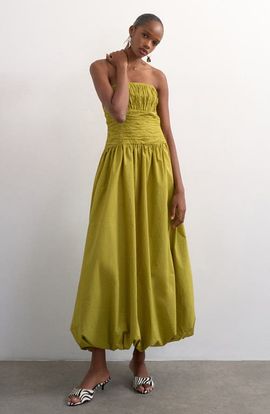 Topshop Topshop Premium Strapless Bubble Hem Dress
