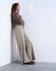 Topshop Topshop premium wrap around extreme wide leg tailored pants in stone-Neutral - 1