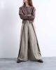 Topshop Topshop premium wrap around extreme wide leg tailored pants in stone-Neutral - 3
