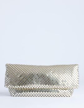 Topshop Topshop Prince Chainmail oversized clutch purse in gold