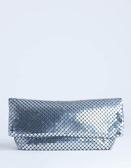Topshop Topshop Prince Chainmail oversized clutch purse in silver
