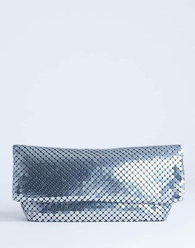 Topshop Topshop Prince Chainmail oversized clutch purse in silver