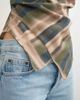 Topshop Topshop puff sleeve wrap hem detail top in green plaid - 3