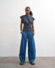 Topshop Topshop Pull-On Barrel jeans in rich blue - 1
