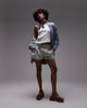 Topshop Topshop pull on crinkle textured boxer short in mono check-Multi - 3