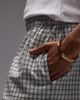 Topshop Topshop pull on crinkle textured boxer short in mono check-Multi - 4