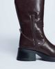 Topshop Topshop Rachel chunky heeled knee boots in chocolate-Brown - 2