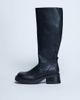 Topshop Topshop Rachel knee high chunky heel boots in black - 2