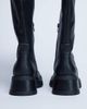 Topshop Topshop Rachel knee high chunky heel boots in black - 3
