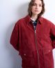 Topshop Topshop real suede CF zip up jacket in red-Orange - 4