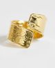 Topshop Topshop Rebecca waterproof hammered ring in gold - 2