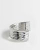 Topshop Topshop Rebecca waterproof hammered ring in silver - 1