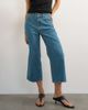 Topshop Topshop Relaxed Mid Rise Crop jeans in green cast-Blue - 3