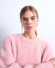 Topshop Topshop rib knit balloon sleeve sweater in pink - 3