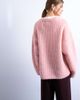 Topshop Topshop rib knit balloon sleeve sweater in pink - 4