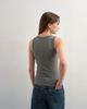 Topshop Topshop rib knit scoop neck tank top in heather gray - 4