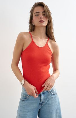 Topshop Topshop Rib Knit Stretch Cotton Tank