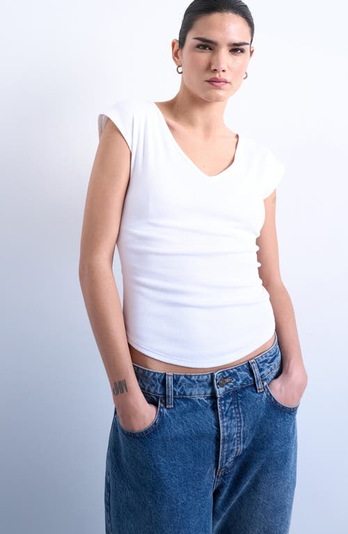 Topshop Topshop Rib V-Neck T-Shirt