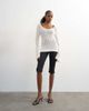 Topshop Topshop ribbed capri pants in black - 1