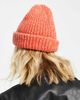 Topshop Topshop ribbed heather beanie in coral-Red - 2