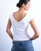 Topshop Topshop ribbed V-neck cap sleeve tank in white - 2