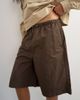 Topshop Topshop ripstop short with toggle detail in brown - 3