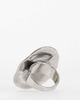 Topshop Topshop Romeo waterproof stainless steel disk ring in silver brushed - 4