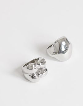 Topshop Topshop Rose 2-pack waterproof stainless steel rings in silver