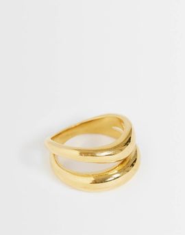 Topshop Topshop Rosie waterproof stainless steel ring in gold