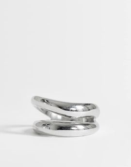 Topshop Topshop Rosie waterproof stainless steel ring in silver